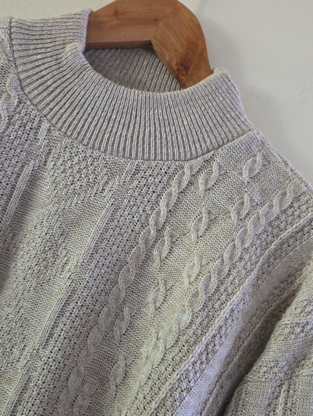 Vintage NWOT Jessie Knit Mockneck Sweater - Oatmeal - Sz 18 (16/18) - Picture 9 of 14